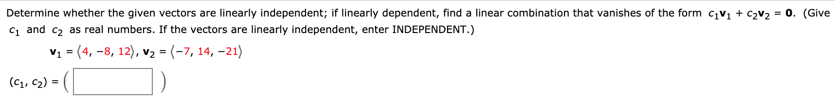 Solve the problem... Determine whether the given