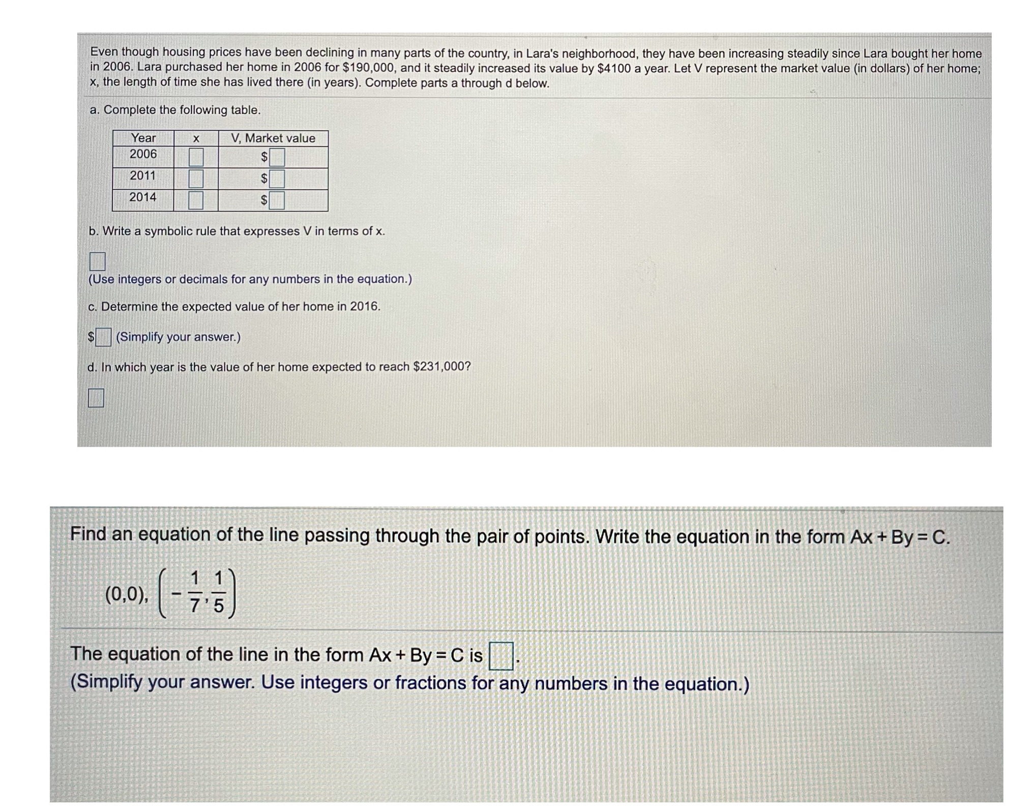 help please Even though housing prices have been