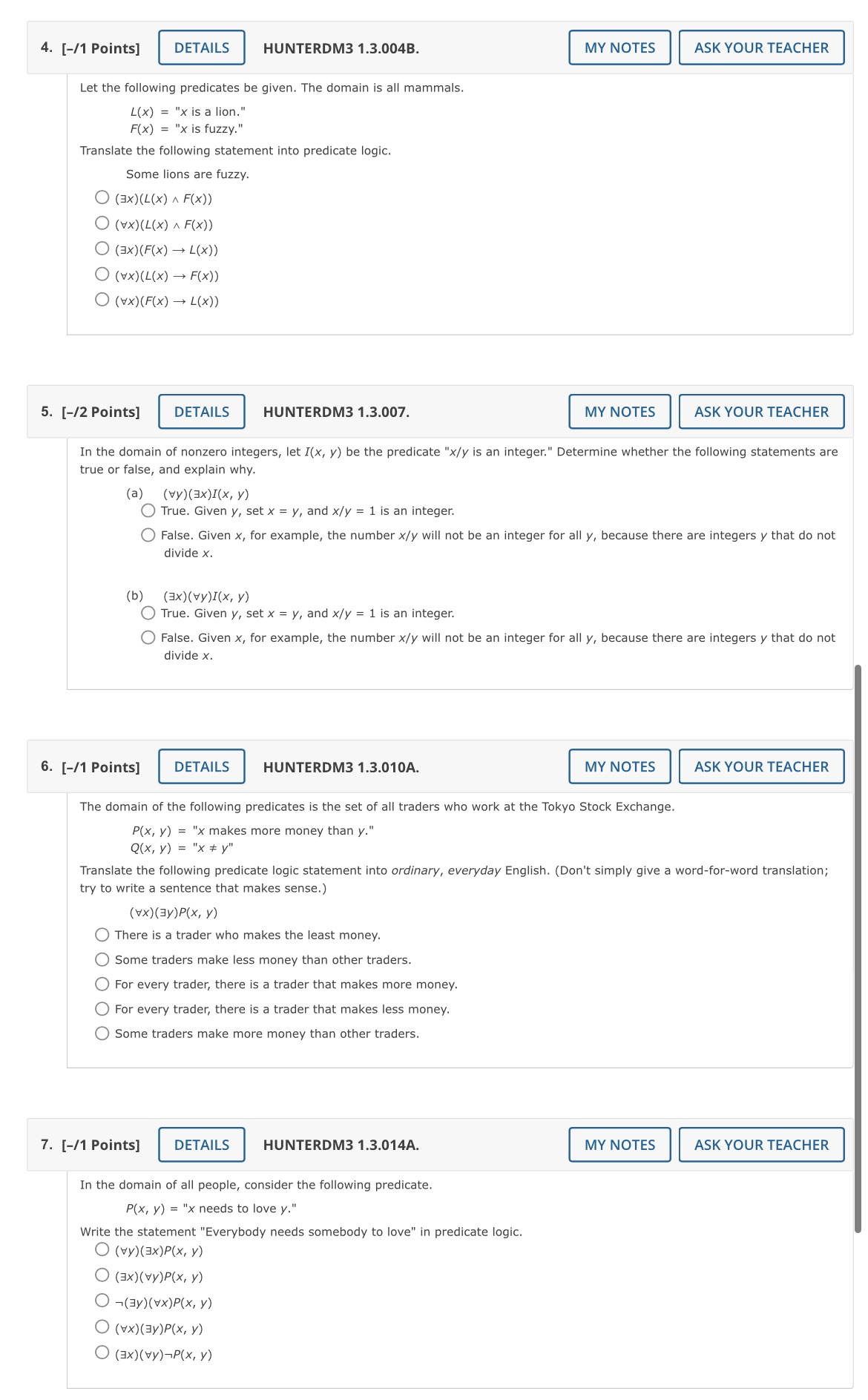 4. [11 Points] DETAILS HUNTERDM3 1.3.0043. MY