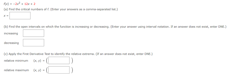 (1) Use the graph to estimate the open intervals