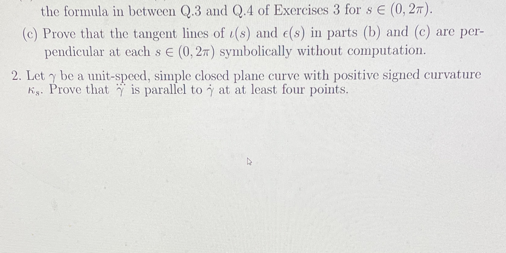 Question2 only the formula in between Q.3 and Q.4