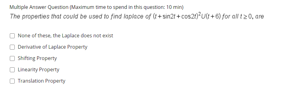 MATH217 homework questions Multiple Answer
