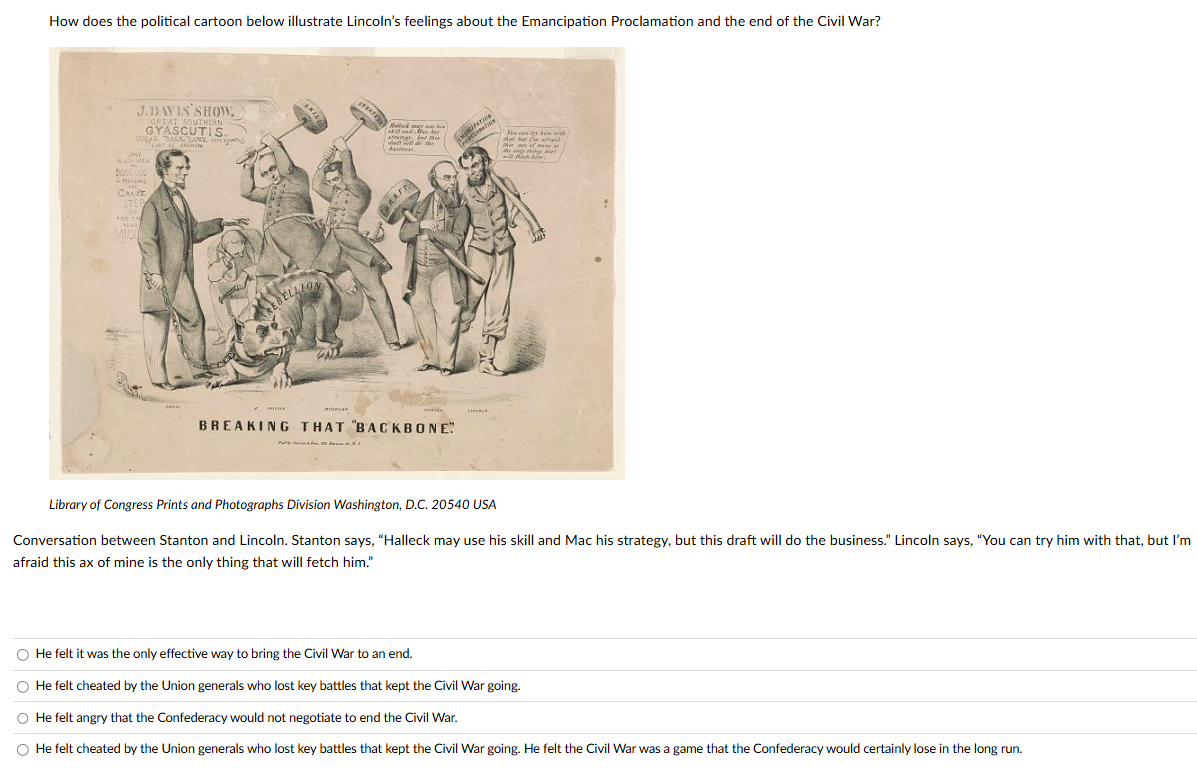 The correct answer is: How does the political