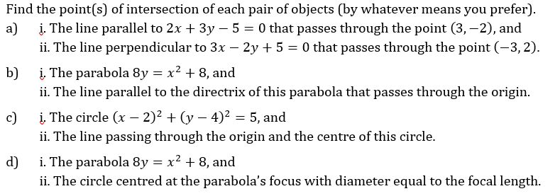 Problem-solving focus Find the point[s] of