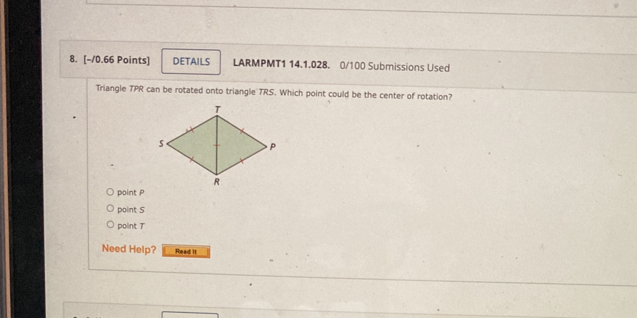 8. [-/0.66 Points] DETAILS LARMPMT1 14.1.028.