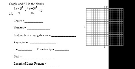 Graph, and fill in the blanks. (x- 1)'