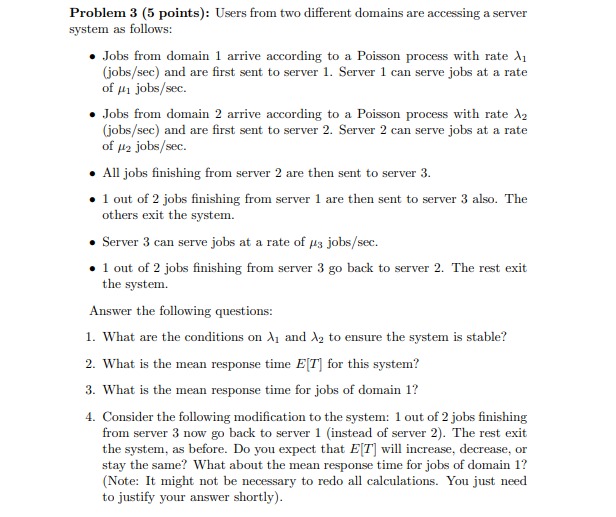 Problem 1 (5 points) : Consider the following