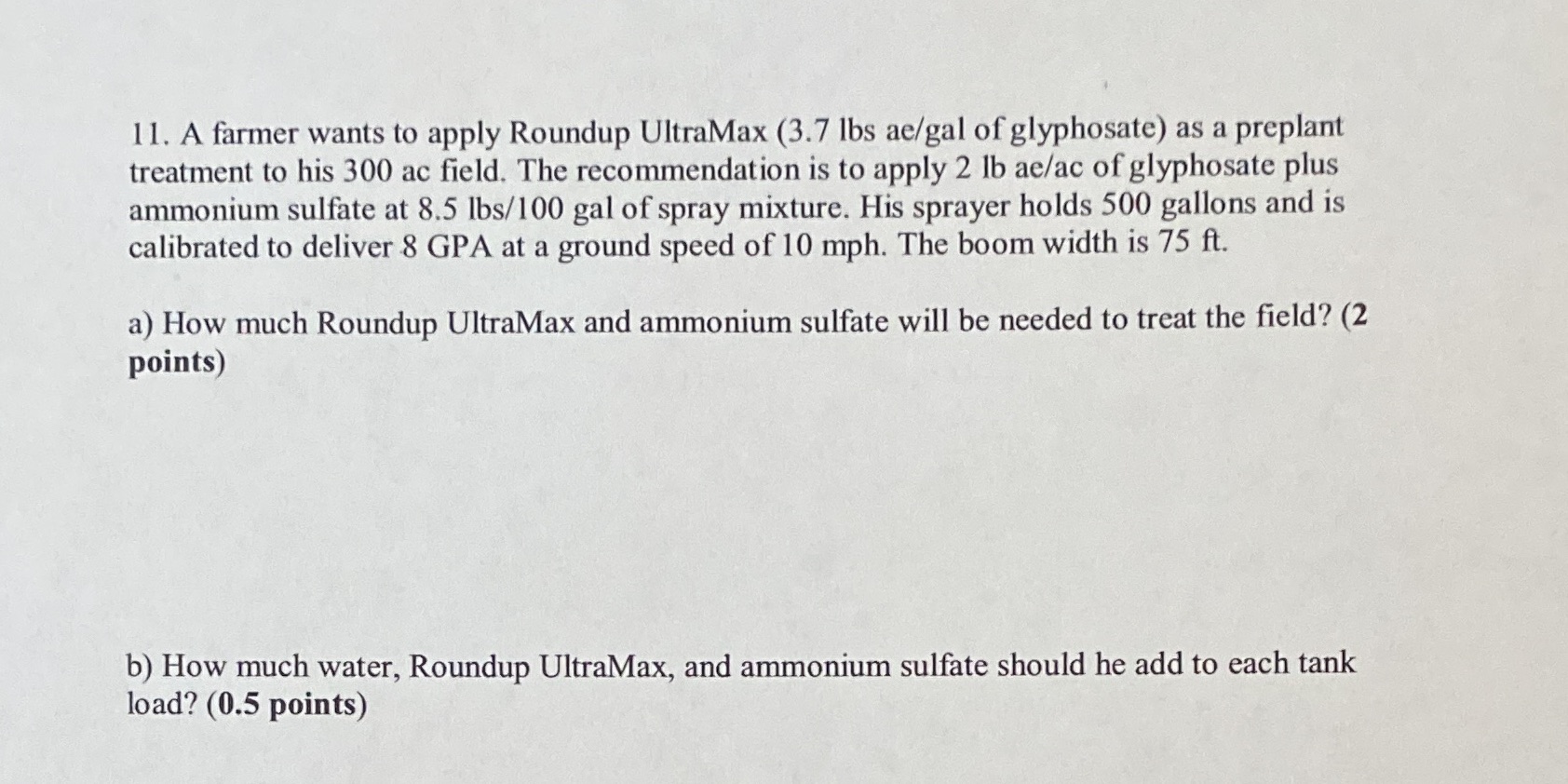I need help :( 1 1. A farmer wants to apply