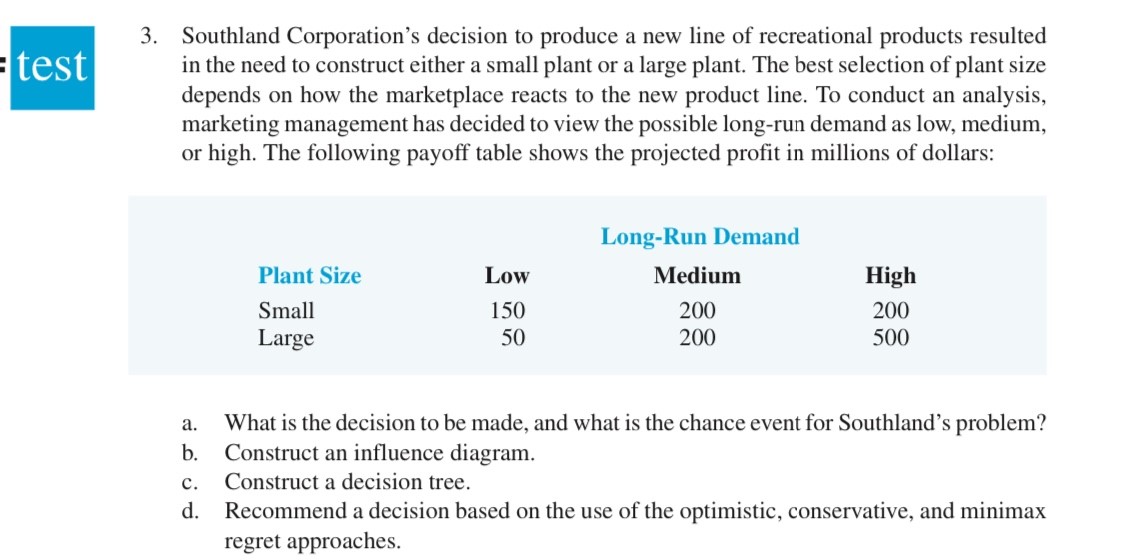 q3: a and b and c and d 3. Southland