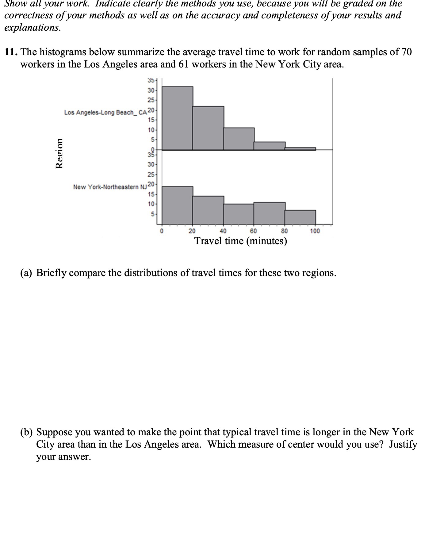 Show all your work. Indicate clearly the methods