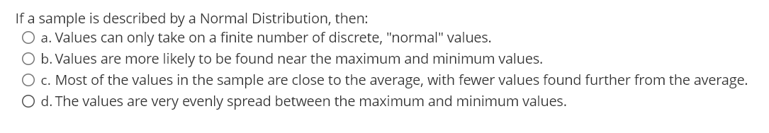 If a sample is described by a Normal