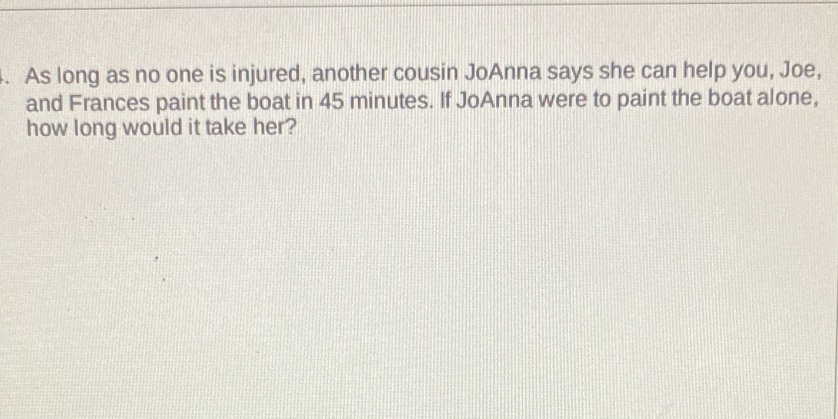 As long as no one is injured, another cousin