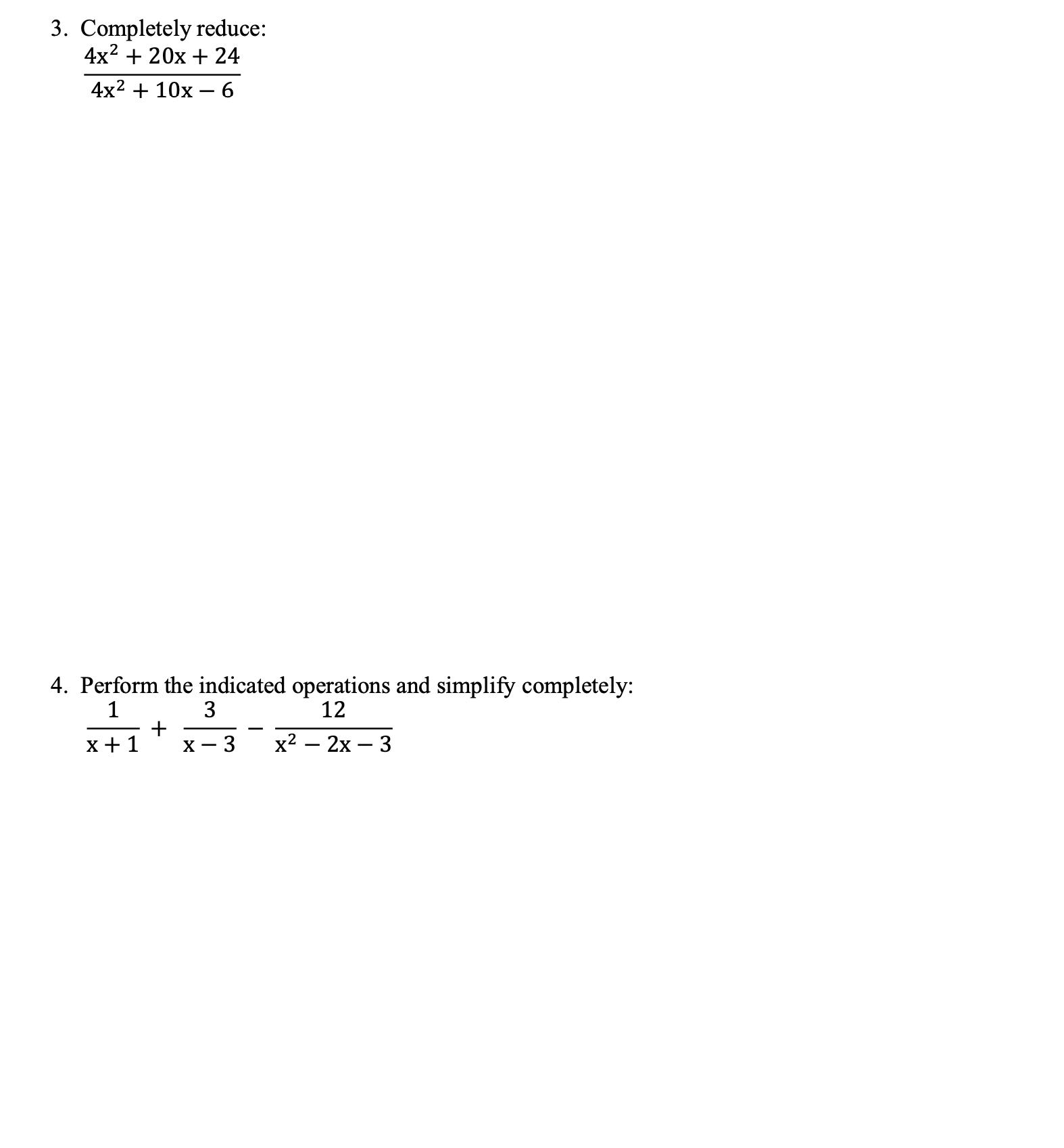 1 . Completely factor each of the following: (a)