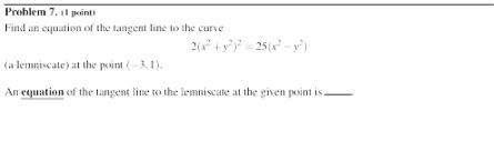 Problem 7. I point Find an equation of the