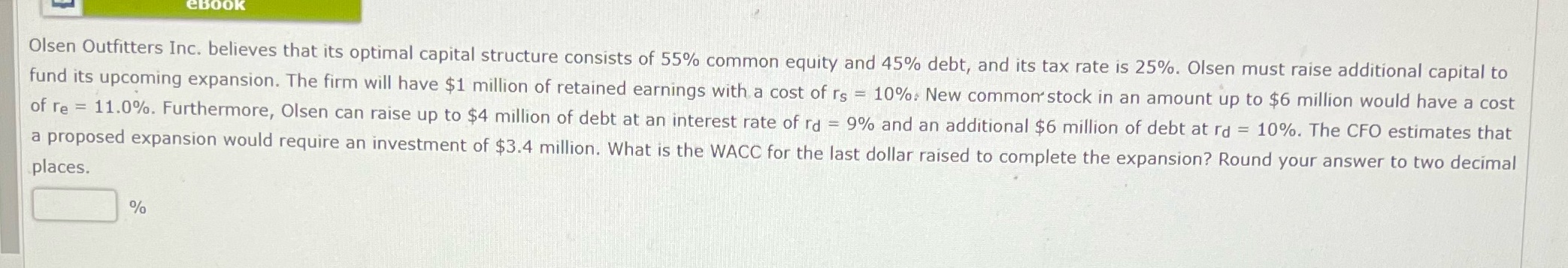Olsen Outtters Inc. believes that its optimal
