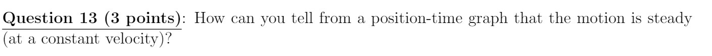 Question 13 (3 points): How can you tell from a