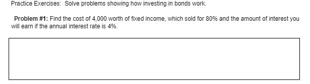 Practice Exercises: Solve problems showing how