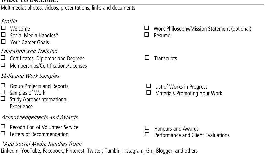 Multimedia: photos, videos, presentations, links