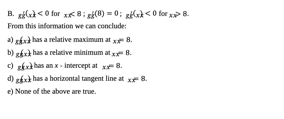 B. gx3c < 0 for :05 8 ; 3&8) = 0; gig}: 0 forxx style=