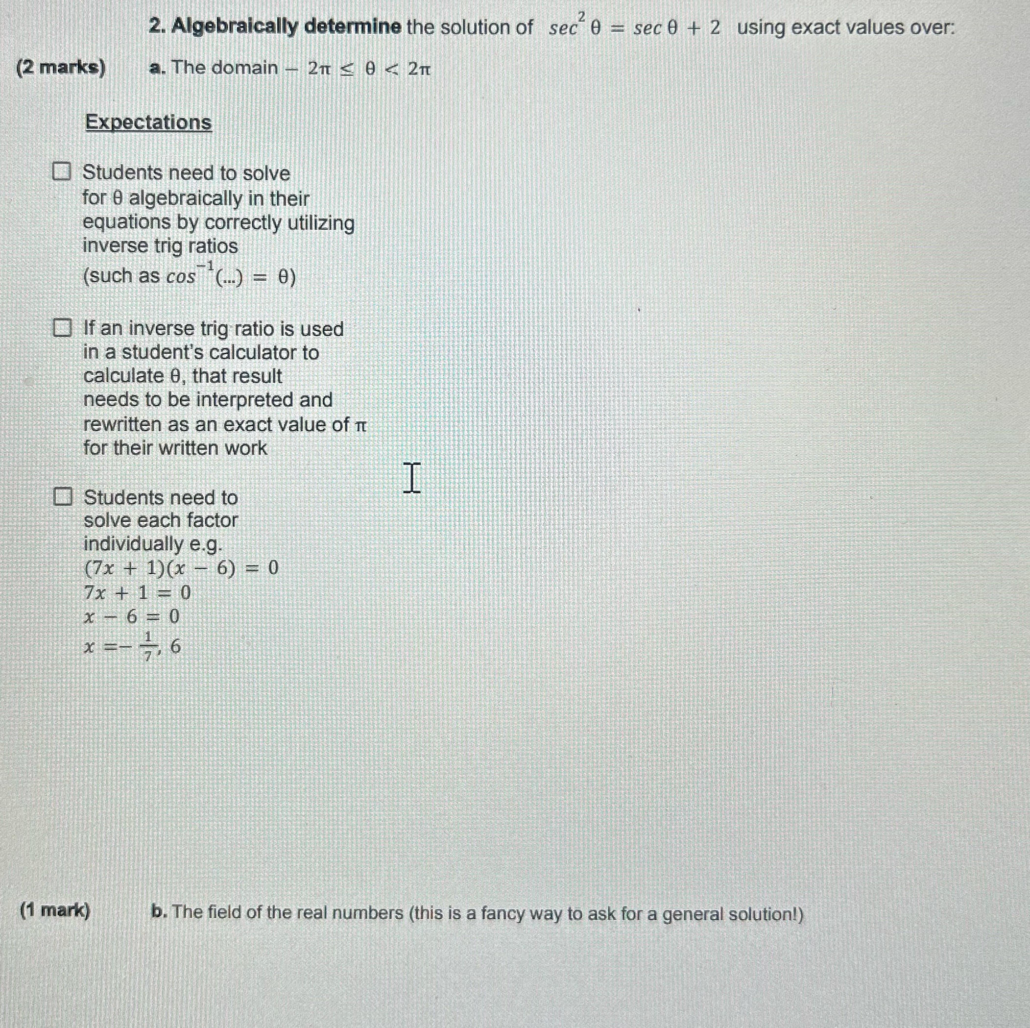 Please answer in steps 2. Algebraically determine