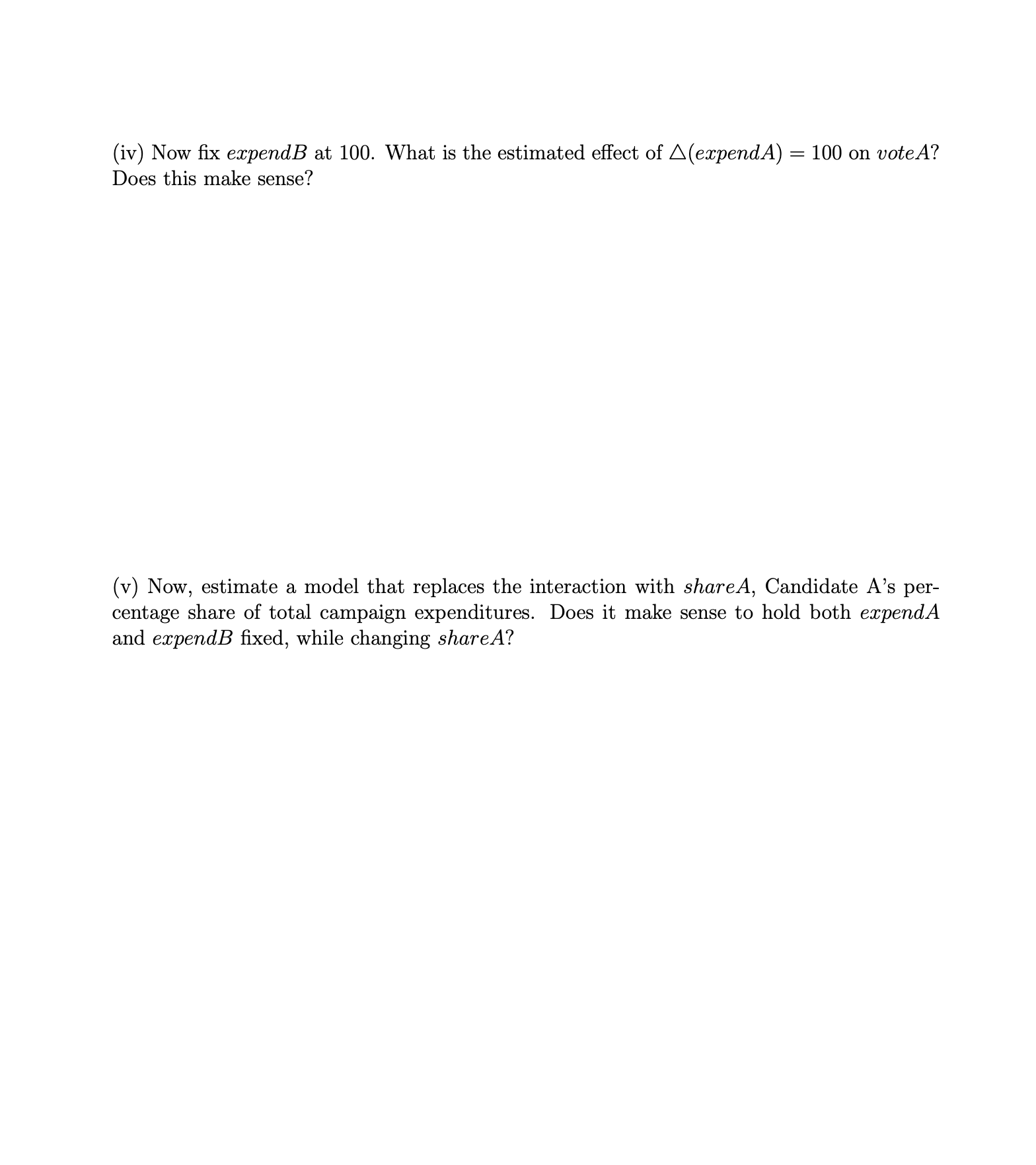 Exercise 1 Suppose we would like to test how