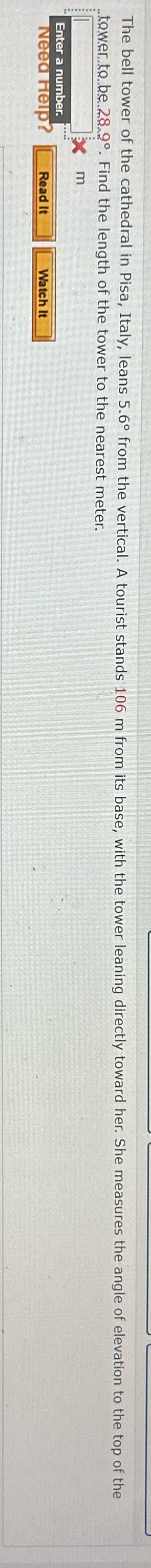 The bell tower of the cathedral in Pisa, Italy,