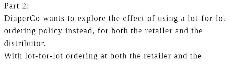 Part 2: DiaperCo wants to explore the effect of