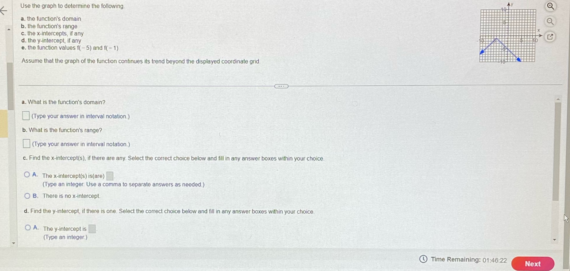 Answers please Use the graph to determine the