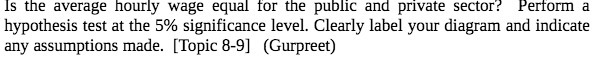Is the average hourly wage equal for the public