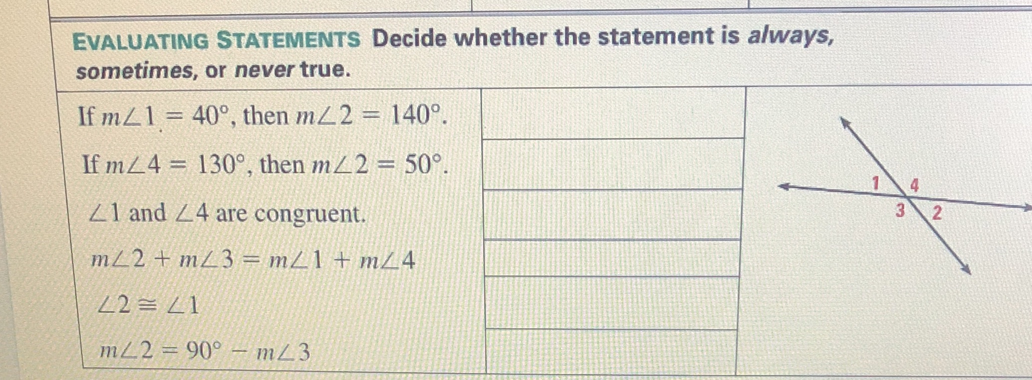 Please help EVALUATING STATEMENTS Decide whether