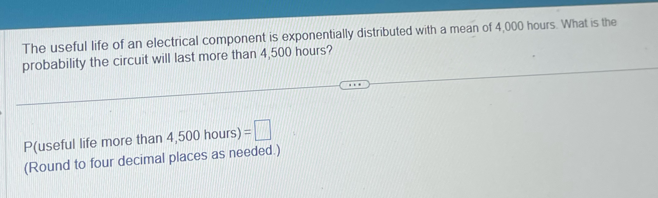 The useful life of an electrical component is