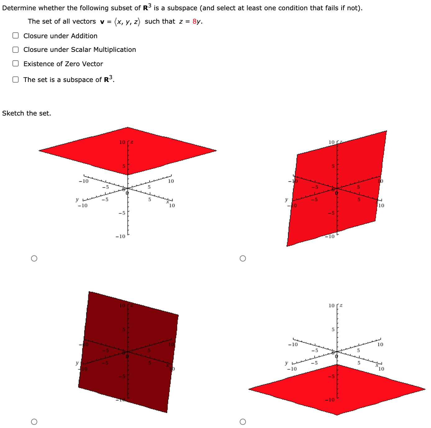Solve the problem... Determine whether the