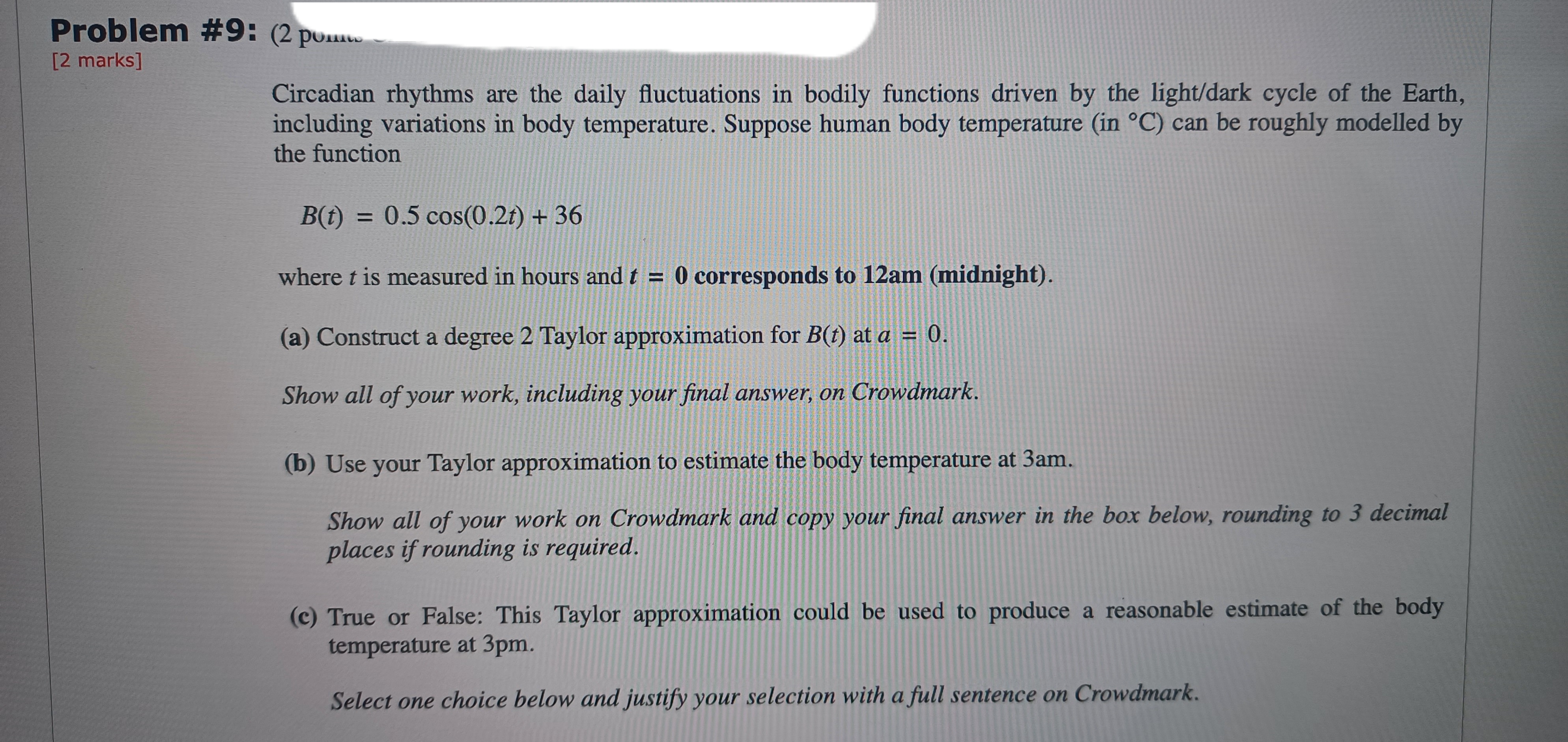 Please answer Problem #9: (2 PULLIN [2 marks]