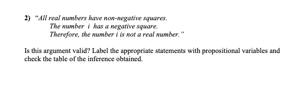 discrete math 2) "All real numbers have