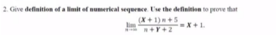 2. Give definition of a li nomeri ical sequence.
