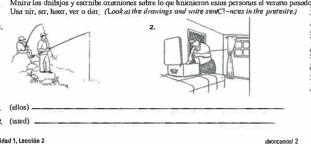 Mnira las dnibyjos y escribe oraciones sabre lo