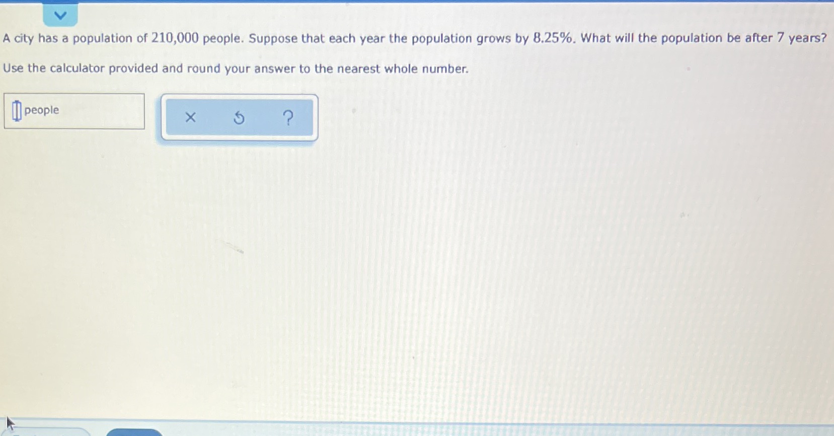 thank you so much A city has a population of