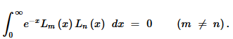 Prove Laguerre polynomials are orthogonal \f\f\f\f