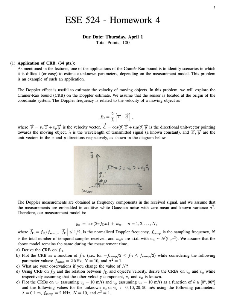 ESE 524 - Homework 4 Due Date: Thursday, April 1