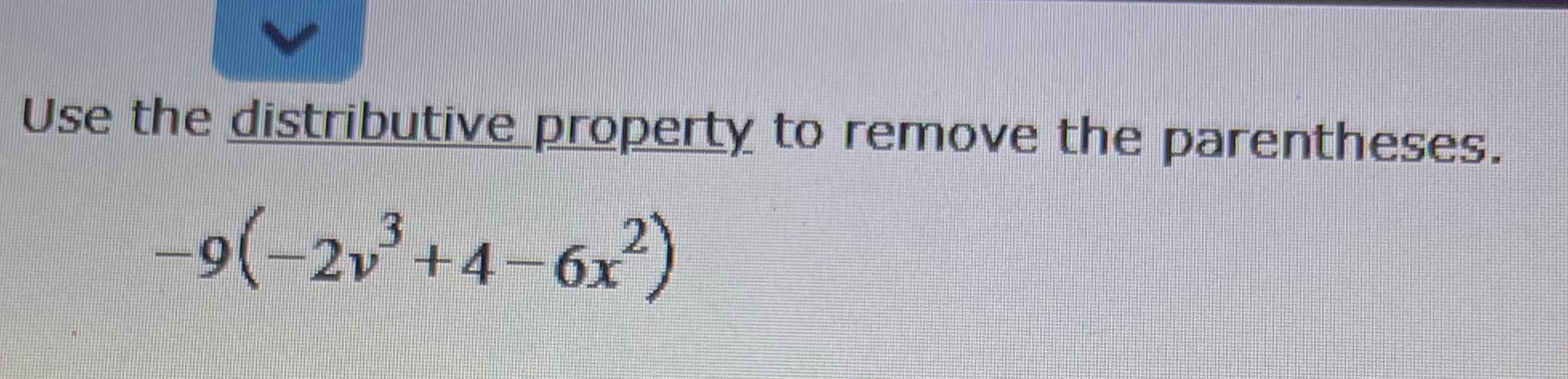 Use the distributive property to remove the
