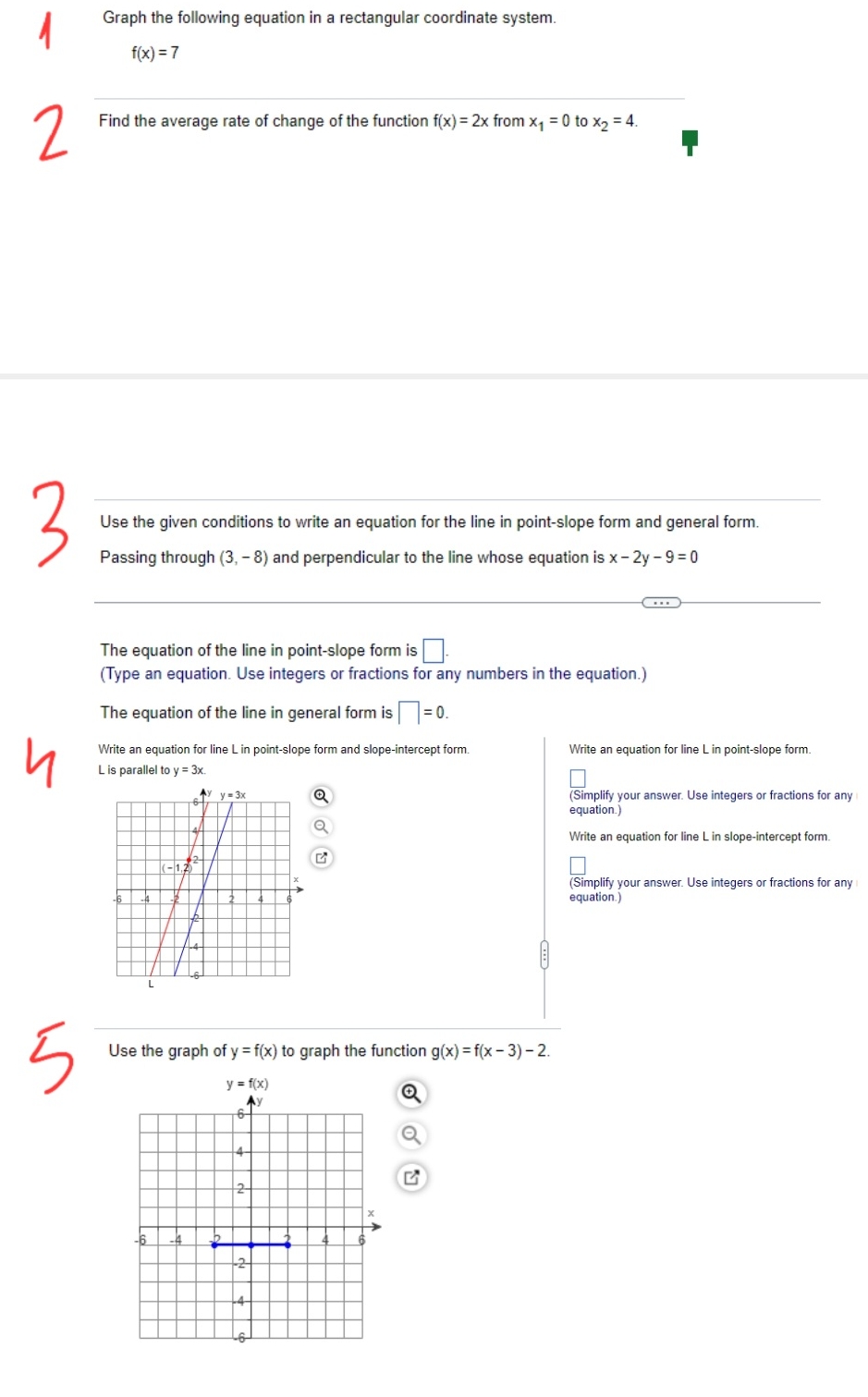 Algebra and Graphs Graph the following equation
