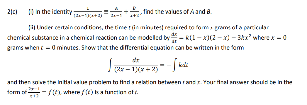 4: (7x1)(7+2)_ 271 2ft) (i) In the identity +