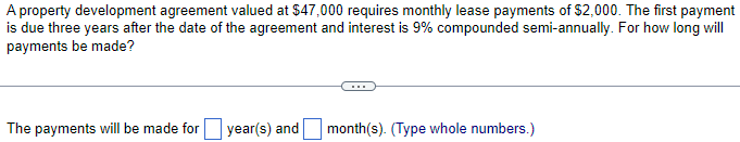 A property development agreement valued at
