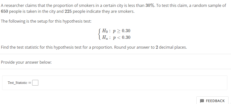 A researcher claims that the proportion of
