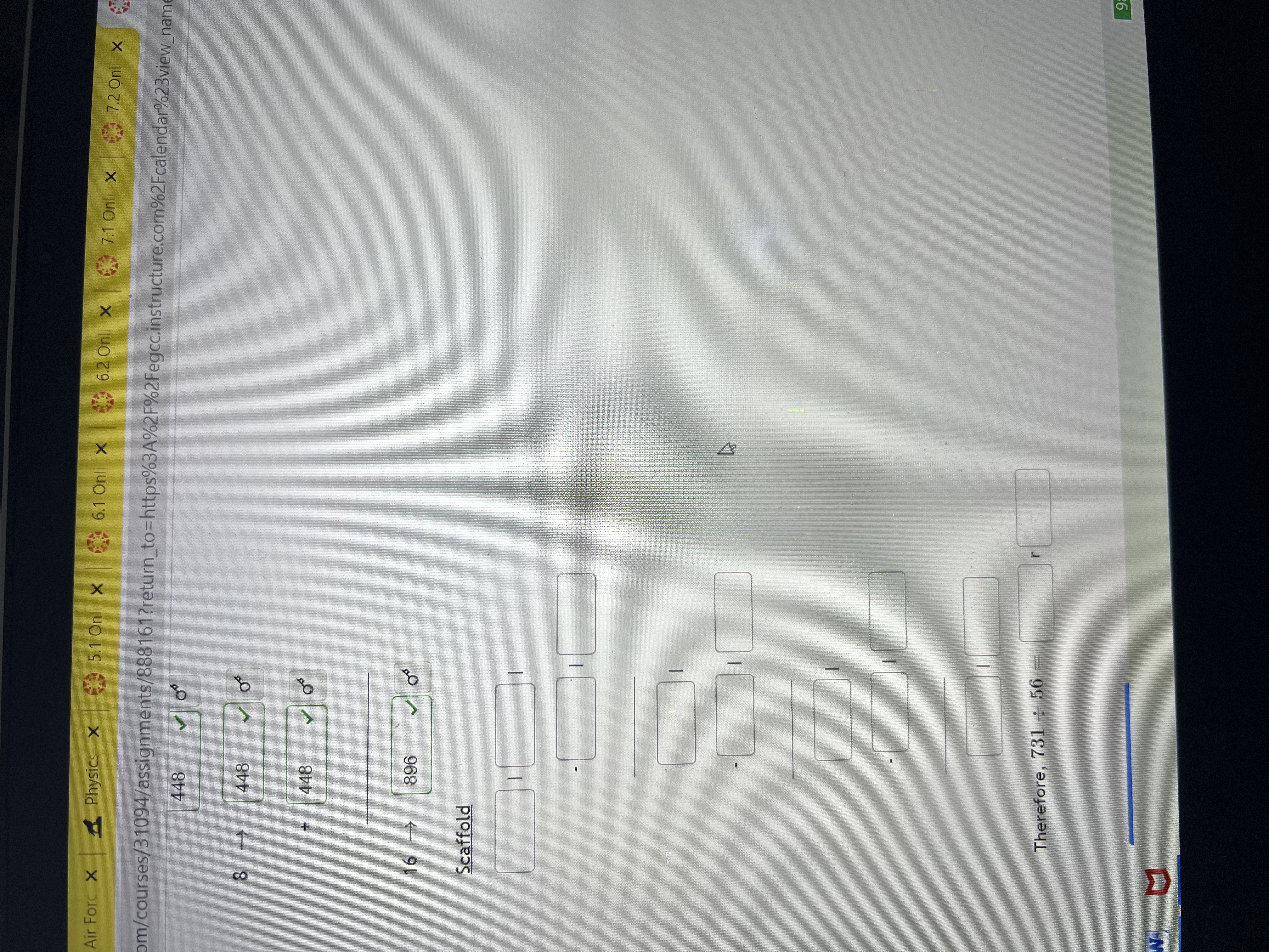 Air Force X Physics x 5.1 Onl x 6.1 Onli x 6.2