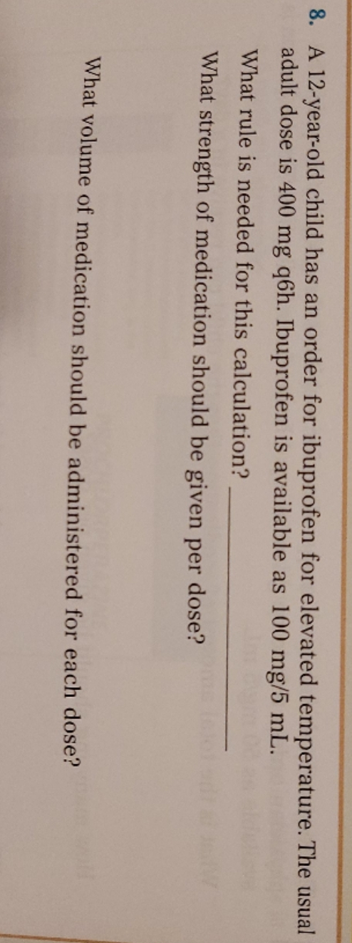 can I see how to do the work 8. A 12-year-old