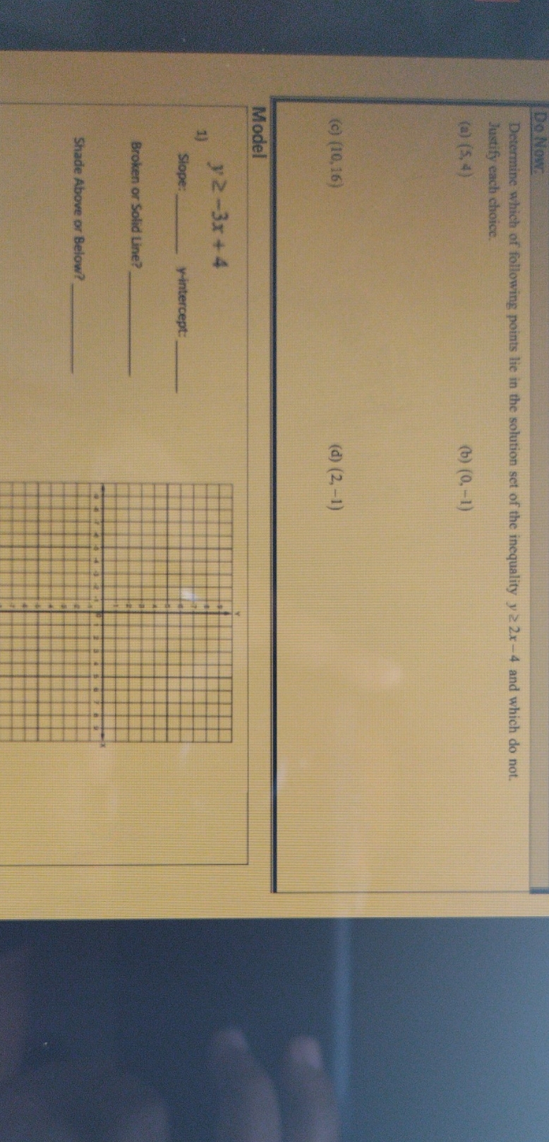 determine which of the following lie in the