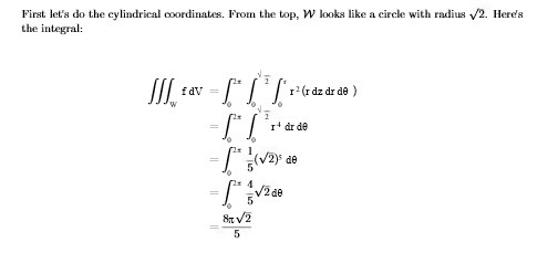 First let's do the cylindrical coordinates.