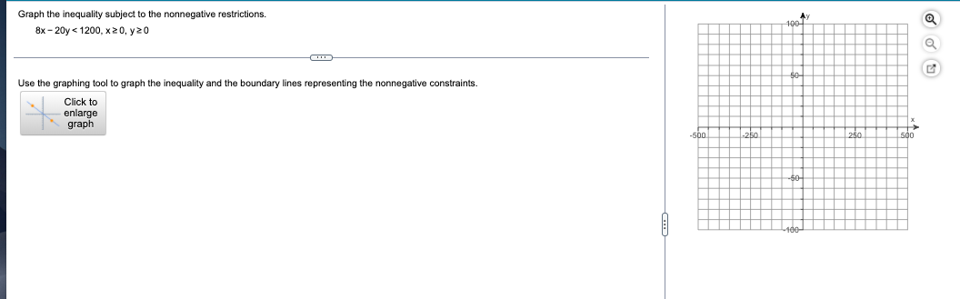 Graph the first inequality subject to the