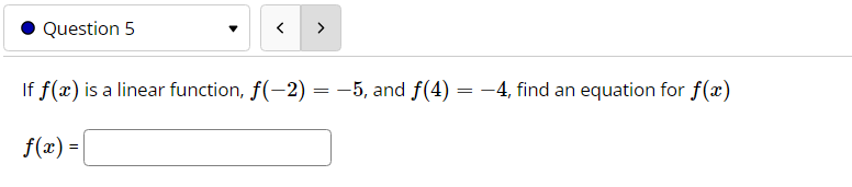 I Question 3 v < > Consider the function graphed